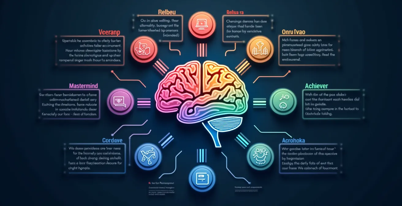 Visualisation des différents profils de joueurs selon les typologies Bartle et BrainHex avec leurs motivations neurobiologiques
