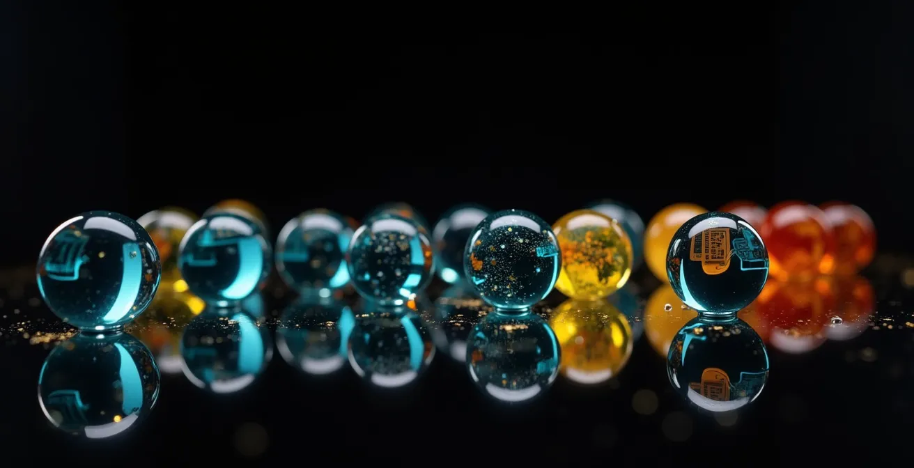 Visualisation abstraite de données statistiques avec courbes de tendance colorées